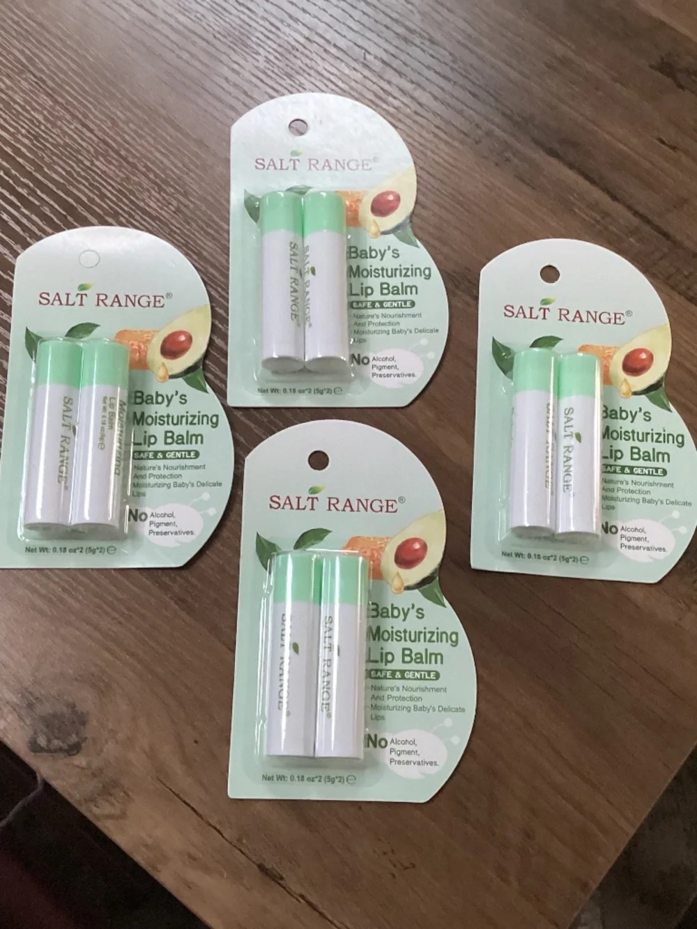 Salt Range Baby Moisturizing Lip Balm Bundle 4 packs (8 lip balm) New